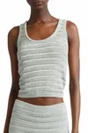 A.l.c . Kira Open Stitch Cotton Blend Sweater Tank In Gray