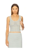 A.l.c Open-knit Sleeveless Tank Top In Mint