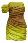 A.l.c . Kyler Ruched Strapless Cocktail Dress In Yellow