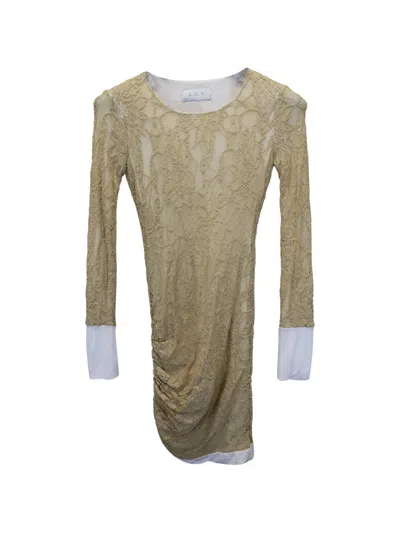 Pre-owned A.l.c Lace Mini Dress In Neutral