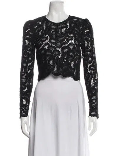 Pre-owned A.l.c Lace Pattern Crew Neck Top In Gray