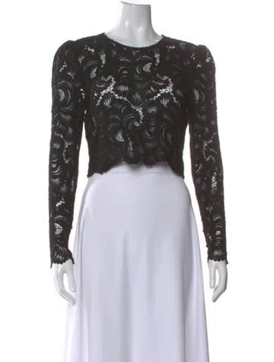 Pre-owned A.l.c Lace Pattern Crew Neck Top In Gray