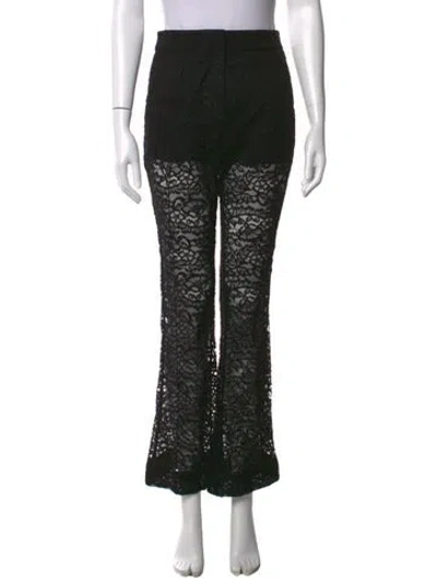 Pre-owned A.l.c Lace Pattern Flared Pants In Black