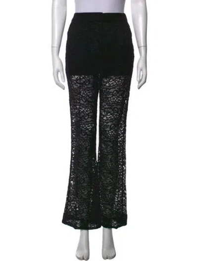 Pre-owned A.l.c Lace Pattern Flared Pants In Black
