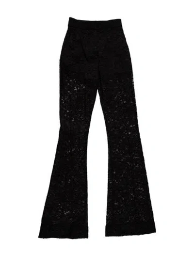 Pre-owned A.l.c Lace Pattern Flared Pants In Black