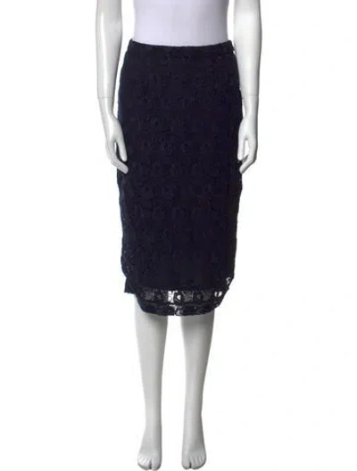 Pre-owned A.l.c Lace Pattern Knee-length Skirt In Blue