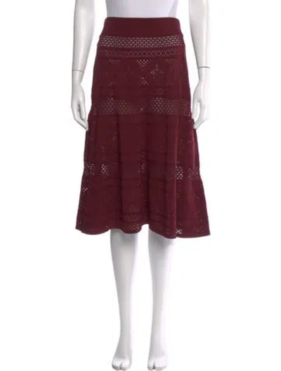 Pre-owned A.l.c Lace Pattern Knee-length Skirt In Burgundy