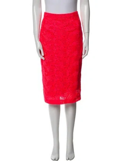 Pre-owned A.l.c Lace Pattern Knee-length Skirt In Red