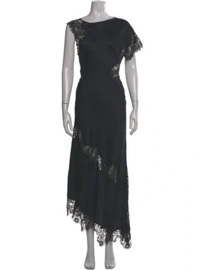 Pre-owned A.l.c Lace Pattern Long Dress In Gray