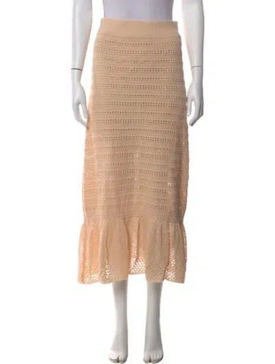 Pre-owned A.l.c Lace Pattern Long Skirt In Pink
