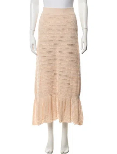 Pre-owned A.l.c Lace Pattern Long Skirt In Pink