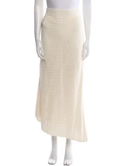 Pre-owned A.l.c Lace Pattern Midi Length Skirt In Neutral