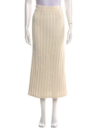 Pre-owned A.l.c Lace Pattern Midi Length Skirt W/ Tags In Neutral