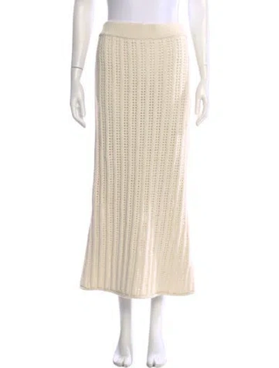 Pre-owned A.l.c Lace Pattern Midi Length Skirt W/ Tags In Neutral