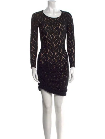 Pre-owned A.l.c Lace Pattern Mini Dress In Black