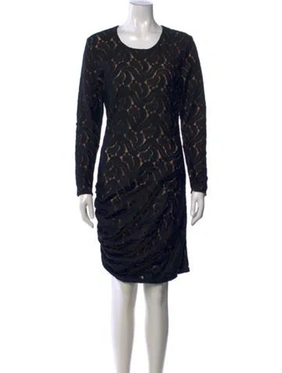 Pre-owned A.l.c Lace Pattern Mini Dress In Black