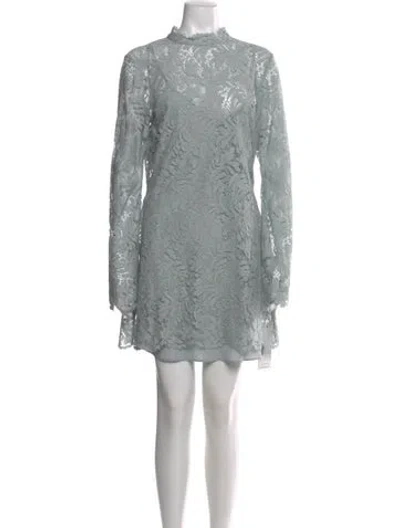 Pre-owned A.l.c Lace Pattern Mini Dress In Blue