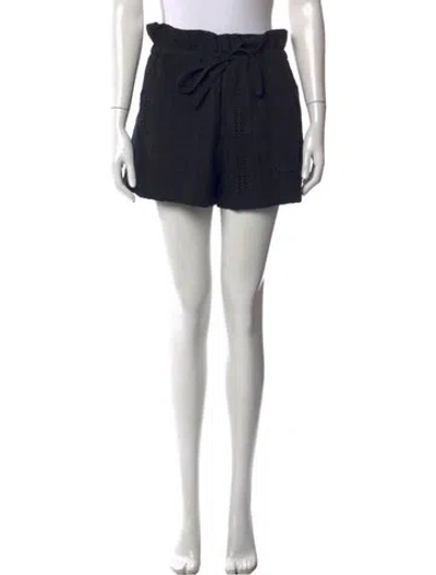 Pre-owned A.l.c Lace Pattern Mini Shorts In Black