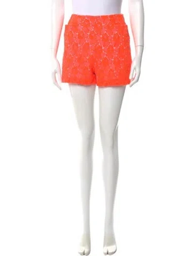 Pre-owned A.l.c Lace Pattern Mini Shorts In Orange