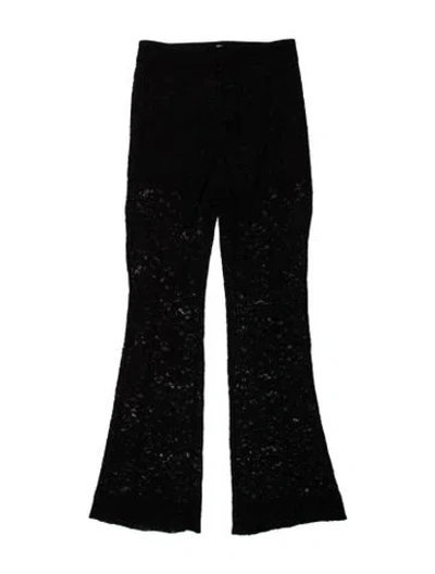 Pre-owned A.l.c Lace Pattern Wide Leg Pants In Black