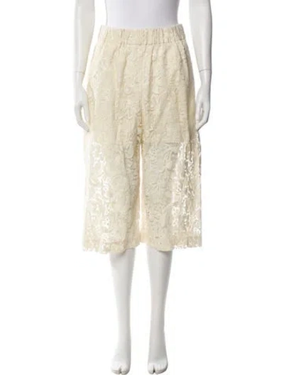 Pre-owned A.l.c Lace Pattern Wide Leg Pants In Neutral