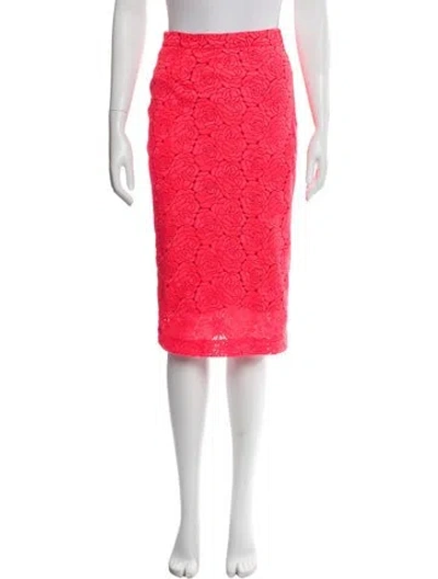 Pre-owned A.l.c Lace Trim Embellishment Knee-length Skirt In Pink