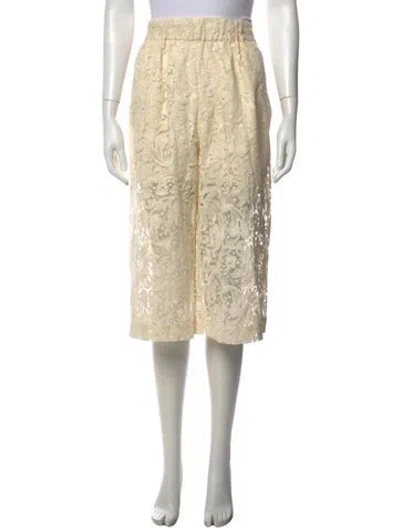 Pre-owned A.l.c Lace Wide Leg Pants In Neutrals