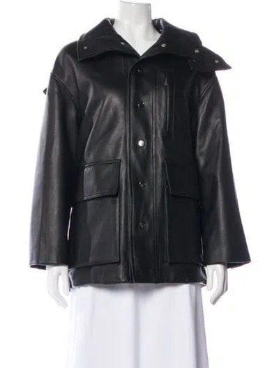 Pre-owned A.l.c Lamb Leather Jacket In Gray