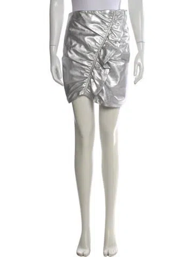 Pre-owned A.l.c Lamb Leather Mini Skirt