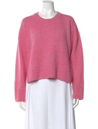 Pre-owned A.l.c Lambswool Crew Neck Sweater In Pink