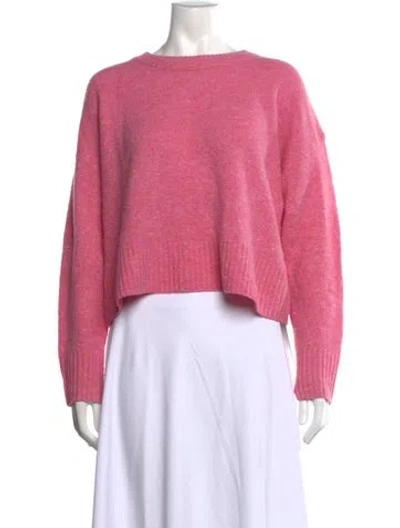 Pre-owned A.l.c Lambswool Crew Neck Sweater In Pink
