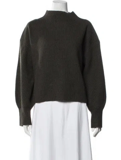 Pre-owned A.l.c Lambswool Mock Neck Sweater In Gray