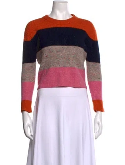 Pre-owned A.l.c Lambswool Striped Sweater In Multicolor