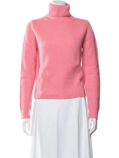 Pre-owned A.l.c Lambswool Turtleneck Sweater In Pink
