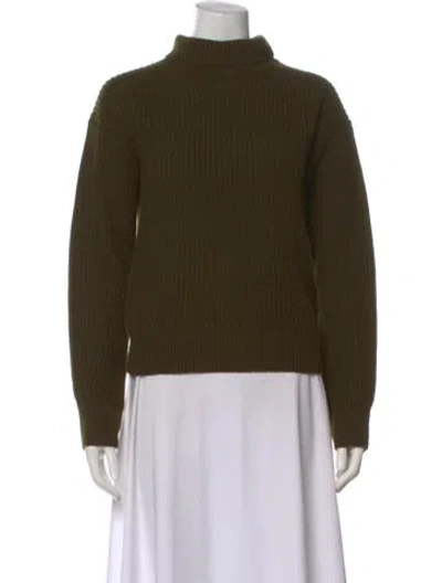 Pre-owned A.l.c Lambswool Turtleneck Sweater W/ Tags In Green