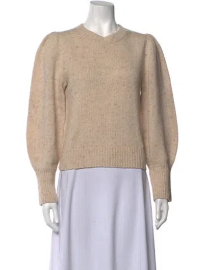 Pre-owned A.l.c Lambswool Tweed Pattern Sweater In Neutrals