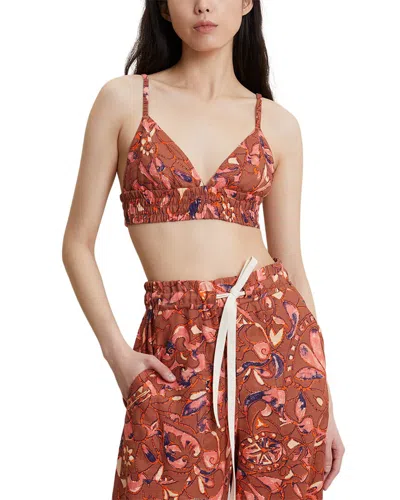 A.l.c . Lana Linen Bra In Brown