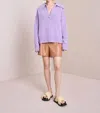 A.L.C LANDON WOOL PULLOVER SWEATER IN LILAC