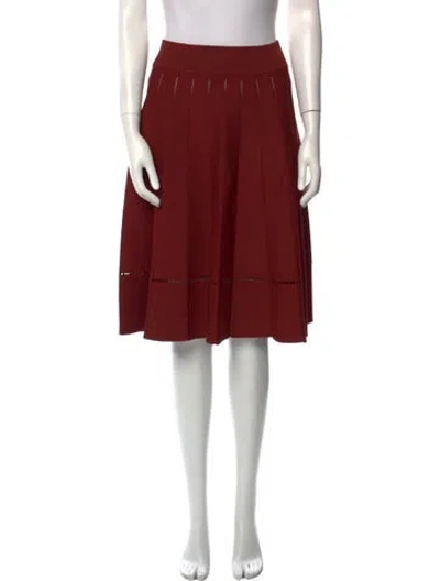 Pre-owned A.l.c Lasercut Accents Knee-length Skirt In Red