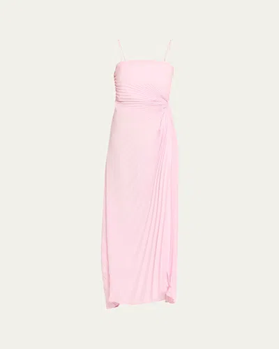 A.l.c Layla Pleated Strapless Gown In Pink