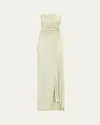 A.l.c Layla Pleated Strapless Gown In Spearmint