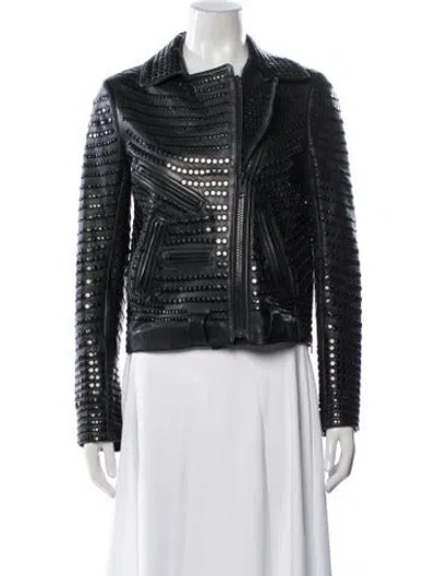Pre-owned A.l.c Leather Biker Jacket In Black