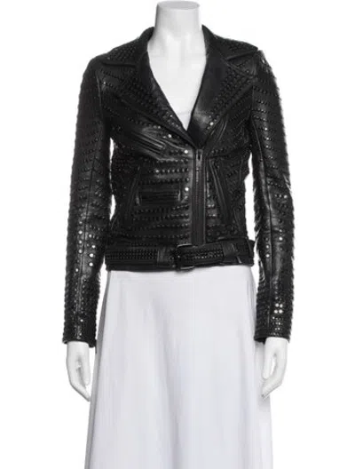 Pre-owned A.l.c Leather Biker Jacket In Black