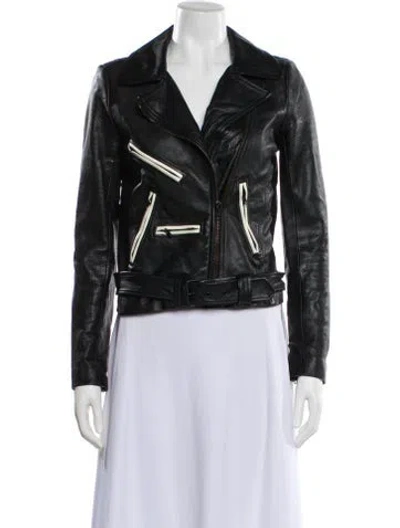 Pre-owned A.l.c Leather Biker Jacket In Multi