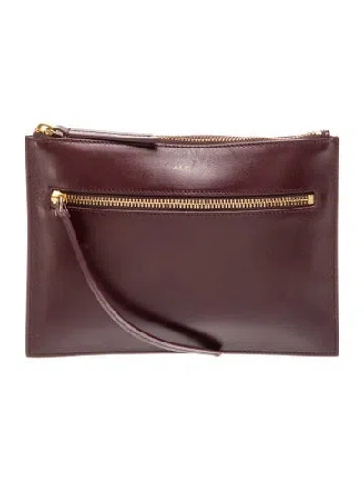 Pre-owned A.l.c Leather Clutch In Burgundy