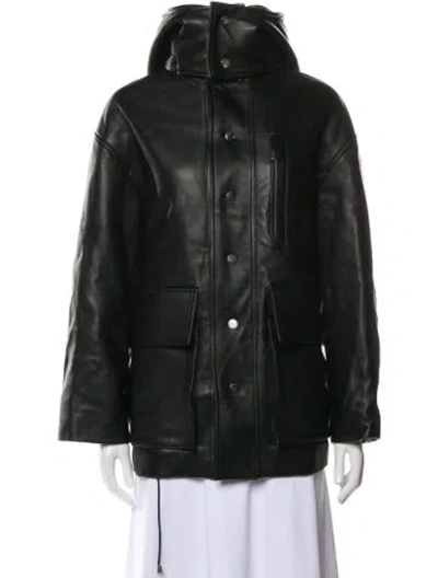 Pre-owned A.l.c Leather Coat W/ Tags In Green