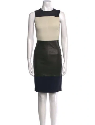 Pre-owned A.l.c Leather Knee-length Dress In Black