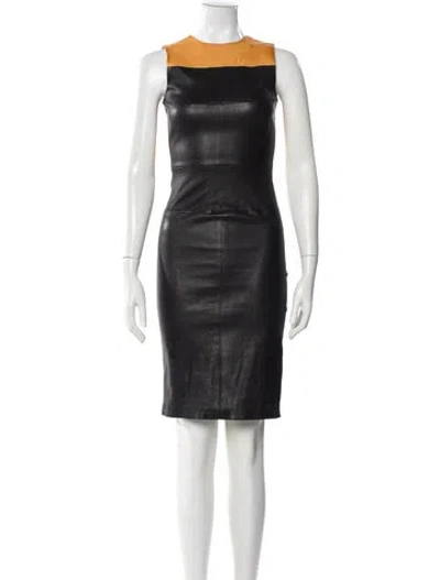 Pre-owned A.l.c Leather Knee-length Dress In Multi