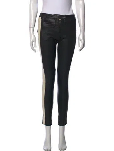 Pre-owned A.l.c Leather Skinny Leg Pants In Black