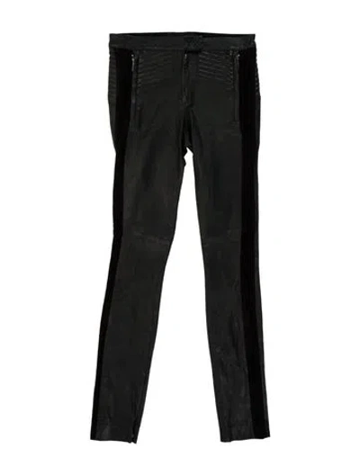 Pre-owned A.l.c Leather Skinny Leg Pants In Black